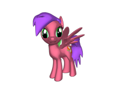 Size: 1200x900 | Tagged: safe, artist:bonbontheclown35, imported from derpibooru, coconut grove, pegasus, pony, 3d, 3d pony creator, cute, female, g3, g3 to g4, g4, generation leap, groveabetes, mare, ponylumen, pose, simple background, smiling, transparent background