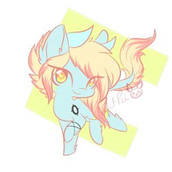 Size: 1800x1800 | Tagged: safe, artist:piichu-pi, imported from derpibooru, oc, oc only, oc:kiwi, earth pony, pony, chibi, horns, simple background, solo, transparent background