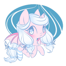 Size: 1000x1000 | Tagged: safe, artist:piichu-pi, imported from derpibooru, oc, oc only, bat pony, pony, chibi, clothes, female, heart eyes, mare, simple background, socks, solo, striped socks, transparent background, wingding eyes