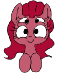 Size: 649x810 | Tagged: safe, artist:wafflecakes, oc, oc only, oc:four eyes, original species, pony, lowres, simple background, smiling, white background