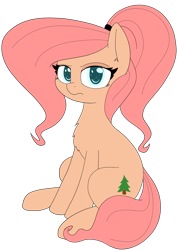 Size: 1227x1722 | Tagged: safe, artist:wafflecakes, oc, oc only, earth pony, pony, chest fluff, simple background, sitting, transparent background