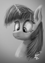 Size: 1012x1413 | Tagged: safe, artist:d0ublerainb0wdash, imported from derpibooru, twilight sparkle, alicorn, pony, bust, female, grayscale, mare, monochrome, signature, solo, twilight sparkle (alicorn)