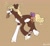 Size: 1628x1508 | Tagged: safe, artist:rover, artist:rrrover, imported from derpibooru, oc, earth pony, pony, brown background, paper bag, ribbon, running, simple background