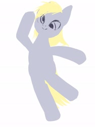 Size: 1536x2048 | Tagged: safe, artist:_grouch_, imported from derpibooru, derpy hooves, pegasus, pony, bipedal, female, mare, no outlines, pose, simple background, solo, white background