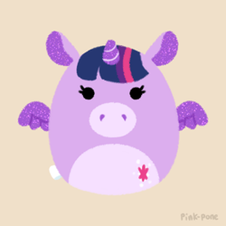 Size: 500x500 | Tagged: safe, artist:pink-pone, imported from derpibooru, twilight sparkle, alicorn, pony, solo, squishmallow, twilight sparkle (alicorn)