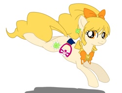 Size: 1200x923 | Tagged: safe, artist:namaenonaipony, imported from derpibooru, earth pony, pony, anime, clover, cure honey, four leaf clover, happiness charge precure, ponified, pretty cure, simple background, solo, white background