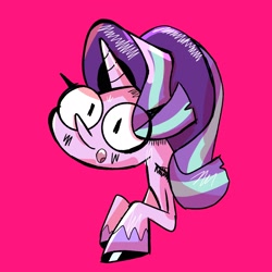 Size: 2048x2048 | Tagged: safe, artist:eveeyuwu, imported from derpibooru, starlight glimmer, pony, unicorn, pink background, simple background