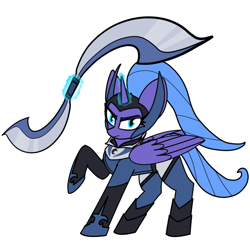 Size: 1080x1080 | Tagged: safe, artist:deltarainrum, imported from derpibooru, princess luna, armor, simple background, solo, weapon, white background