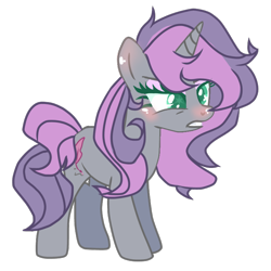 Size: 768x768 | Tagged: safe, artist:toxicspxce, imported from derpibooru, oc, oc only, pony, unicorn, adopted offspring, base used, eyelashes, female, horn, mare, parent:rarity, red nosed, simple background, solo, transparent background, unicorn oc