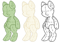 Size: 1700x1200 | Tagged: safe, artist:galeemlightseraphim, imported from derpibooru, oc, oc only, earth pony, semi-anthro, arm hooves, bald, base, earth pony oc, simple background, transparent background