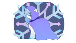 Size: 1024x572 | Tagged: safe, artist:schumette14, imported from derpibooru, oc, oc only, oc:snowflake, alternate universe, blind, ice, magic, multiverse, next generation, simple background, snow, solo, transparent background