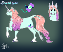 Size: 4300x3600 | Tagged: safe, artist:sashakruchkinatv, imported from derpibooru, oc, oc:menthol spice, pony, unicorn, cloven hooves, female, heterochromia, mare, solo