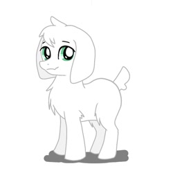 Size: 768x768 | Tagged: safe, artist:namaenonaipony, imported from derpibooru, pony, asriel dreemurr, ponified, simple background, solo, undertale, white background