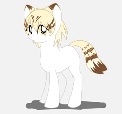 Size: 993x931 | Tagged: safe, artist:namaenonaipony, imported from derpibooru, earth pony, pony, anime, gray background, kemono friends, ponified, sand cat, simple background, solo