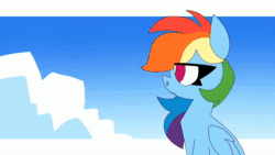 Size: 1920x1080 | Tagged: safe, artist:nekosnicker, edit, imported from derpibooru, dumbbell, gilda, lightning dust, rainbow dash, spitfire, griffon, pegasus, pony, animated, cloud, could have been me, female, glare, grin, halsey, lying down, male, mare, porsha crystal, relaxing, sing 2, singing, sky, smiling, sound, stallion, sun, webm, wings