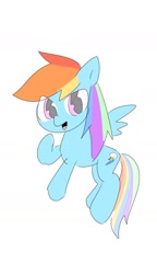 Size: 1080x1880 | Tagged: safe, artist:pnpn_721, imported from derpibooru, rainbow dash, pegasus, pony, simple background, solo, white background