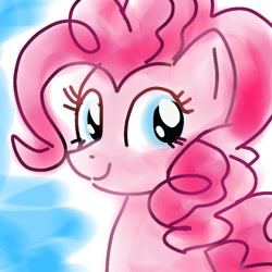 Size: 768x768 | Tagged: safe, artist:namaenonaipony, imported from derpibooru, pinkie pie, earth pony, pony, bust, solo