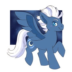 Size: 2000x2000 | Tagged: safe, artist:cinnamonsparx, imported from derpibooru, night glider, pegasus, pony, colored pupils, ear fluff, februpony, female, high res, hooves, mare, raised hoof, simple background, smiling, solo, spread wings, tail, transparent background, wings