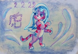 Size: 1024x706 | Tagged: safe, artist:tielgar, imported from derpibooru, big cat, tiger, my little pony: pony life, chinese new year, female, g4.5, lightning chill, solo, traditional art, year of the tiger