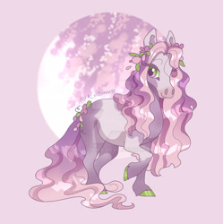 Size: 1920x1930 | Tagged: safe, artist:k-eilonwy, imported from derpibooru, wysteria, earth pony, pony, deviantart watermark, obtrusive watermark, solo, watermark