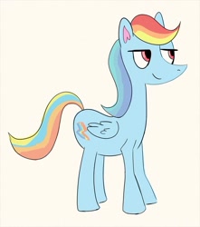 Size: 632x715 | Tagged: safe, artist:zokkili, imported from derpibooru, rainbow dash, pegasus, pony, mad (tv series), mad magazine, rainbow dash and bernstein, simple background, solo