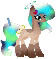 Size: 1280x1357 | Tagged: safe, artist:pure-blue-heart, imported from derpibooru, oc, original species, pony, adoptable, closed species, cocktail colt, female, mare, obtrusive watermark, simple background, solo, transparent background, watermark