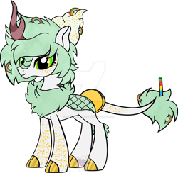 Size: 1280x1250 | Tagged: safe, artist:pure-blue-heart, imported from derpibooru, oc, kirin, original species, adoptable, closed species, cocktail colt, freckles, simple background, solo, transparent background