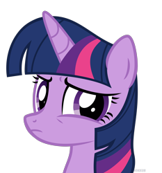 Size: 4000x4285 | Tagged: safe, artist:n0kkun, imported from derpibooru, twilight sparkle, pony, ambiguous race, bust, confused, female, mare, simple background, solo, transparent background