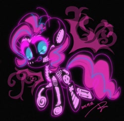 Size: 1259x1222 | Tagged: safe, artist:oc_ponys, imported from derpibooru, pinkie pie, earth pony, pony, black background, simple background, solo, x-ray