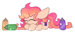 Size: 1281x557 | Tagged: safe, artist:sugarcloud12, imported from derpibooru, oc, oc only, pegasus, pony, female, lying down, mare, prone, simple background, solo, spray can, transparent background