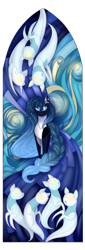 Size: 852x2500 | Tagged: safe, artist:shamy-crist, imported from derpibooru, oc, ghost, pony, undead, female, mare, solo, stained glass