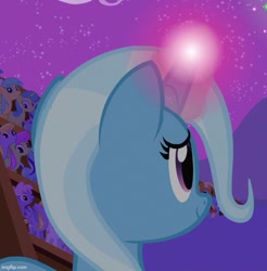 Size: 624x635 | Tagged: safe, imported from derpibooru, trixie, pony, unicorn, magic duel, season 3, cropped, female, glowing, glowing horn, horn, mare