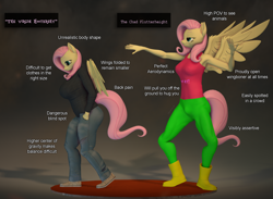 Size: 2948x2160 | Tagged: safe, artist:silkworm205, derpibooru exclusive, imported from derpibooru, fluttershy, anthro, pegasus, 3d, boots, breasts, busty fluttershy, caption, chad, clothes, colored eyebrows, crotch bulge, female, folded wings, image macro, jeans, meme, pants, revamped anthros, shitposting, shoes, source filmmaker, spread wings, stage.bsp, sweater, sweatershy, tallershy, tanktop, text, turtleneck, virgin, virgin walk, wings, yay