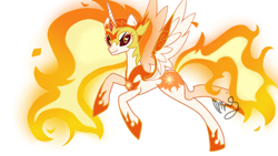 Size: 1280x720 | Tagged: safe, artist:sallyso, imported from derpibooru, daybreaker, alicorn, pony, female, mare, signature, simple background, solo, white background