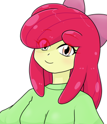 Size: 640x740 | Tagged: safe, alternate version, artist:batipin, imported from derpibooru, apple bloom, equestria girls, female, multiple variants, open mouth, simple background, solo, transparent background