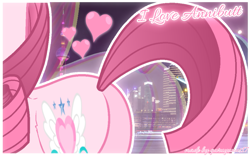 Size: 1171x733 | Tagged: safe, artist:tanahgrogot, artist:teepew, derpibooru exclusive, imported from derpibooru, oc, oc only, oc:annisa trihapsari, earth pony, pony, annibutt, base used, building, butt, female, heart, ibispaint x, indonesia, irl, mane, mare, medibang paint, night, photo, pink body, plot, ponies in real life, solo, text