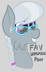 Size: 1404x2208 | Tagged: safe, artist:justapone, imported from derpibooru, silver spoon, earth pony, pony, bust, cheek fluff, colored, cute, ear fluff, februpony, glasses, simple background, smiling