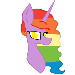 Size: 700x700 | Tagged: safe, artist:princessmoonlight, imported from derpibooru, oc, oc only, oc:moonlight stars, alicorn, bust, horn, looking at you, multicolored hair, rainbow hair, simple background, solo, transparent background