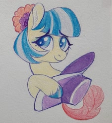 Size: 1807x1999 | Tagged: safe, artist:creeate97, imported from derpibooru, coco pommel, earth pony, pony, solo, traditional art