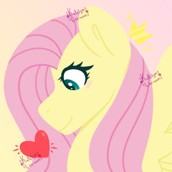 Size: 1280x1280 | Tagged: safe, artist:katelynleeann42, imported from derpibooru, fluttershy, pony, bust, februpony, portrait, solo