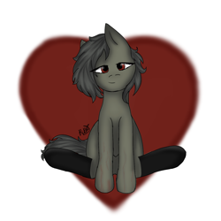 Size: 1280x1280 | Tagged: safe, imported from derpibooru, oc, oc only, earth pony, pony, earth pony oc, front view, heart, looking at you, sitting, solo