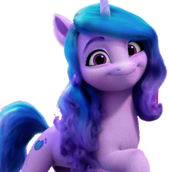 Size: 496x503 | Tagged: safe, edit, imported from derpibooru, izzy moonbow, pony, unicorn, g5, simple background, smiling, transparent background
