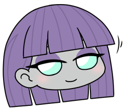 Size: 370x320 | Tagged: safe, artist:batipin, imported from derpibooru, part of a set, maud pie, equestria girls, head only, simple background, smiling, solo, transparent background, when she smiles