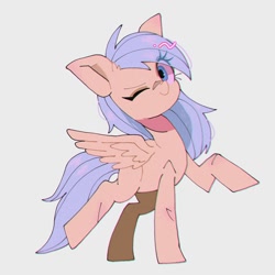 Size: 1400x1400 | Tagged: safe, artist:destroyer_aky, imported from derpibooru, oc, oc only, oc:sky blue, pegasus, pony, looking at you, simple background