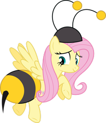 Size: 2265x2647 | Tagged: safe, artist:dasprid, imported from derpibooru, fluttershy, pegasus, pony, it ain't easy being breezies, season 4, .svg available, animal costume, bee costume, clothes, costume, female, flutterbee, high res, simple background, transparent background, vector