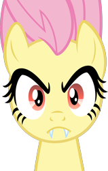 Size: 2999x4715 | Tagged: safe, artist:dasprid, imported from derpibooru, fluttershy, bat pony, bats!, season 4, bat ponified, fangs, flutterbat, looking at you, race swap, simple background, solo, staring into your soul, transparent background, vector