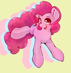 Size: 1669x1712 | Tagged: safe, artist:kurogewapony, imported from derpibooru, pinkie pie, earth pony, pony, blushing, cute, diapinkes, female, happy, looking at you, mare, open mouth, open smile, simple background, smiling, smiling at you, solo