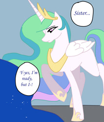 Size: 600x704 | Tagged: safe, artist:ask--luna-and-rarity, imported from derpibooru, princess celestia, princess luna, alicorn, pony, series:arc 1, duo, duo female, female, mare, offscreen character