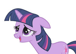 Size: 1006x720 | Tagged: safe, edit, edited screencap, imported from derpibooru, screencap, twilight sparkle, pony, unicorn, applebuck season, season 1, background removed, ears back, female, floppy ears, horn, mare, not a vector, open mouth, open smile, simple background, smiling, solo, transparent background, unicorn twilight