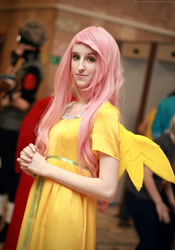 Size: 715x1024 | Tagged: safe, artist:lysanna34, imported from derpibooru, fluttershy, human, 2013, clothes, cosplay, costume, irl, irl human, photo